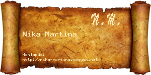 Nika Martina névjegykártya